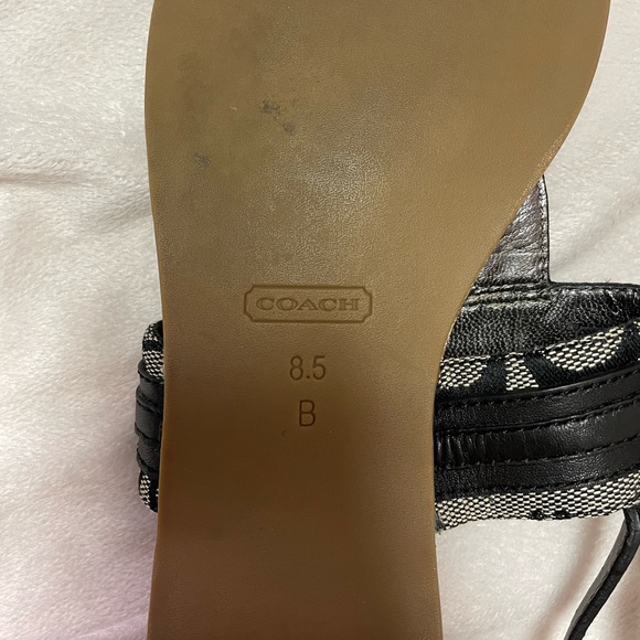 Coach Sandals Black and Tan Coach Hardware - Picture 8 of 9
